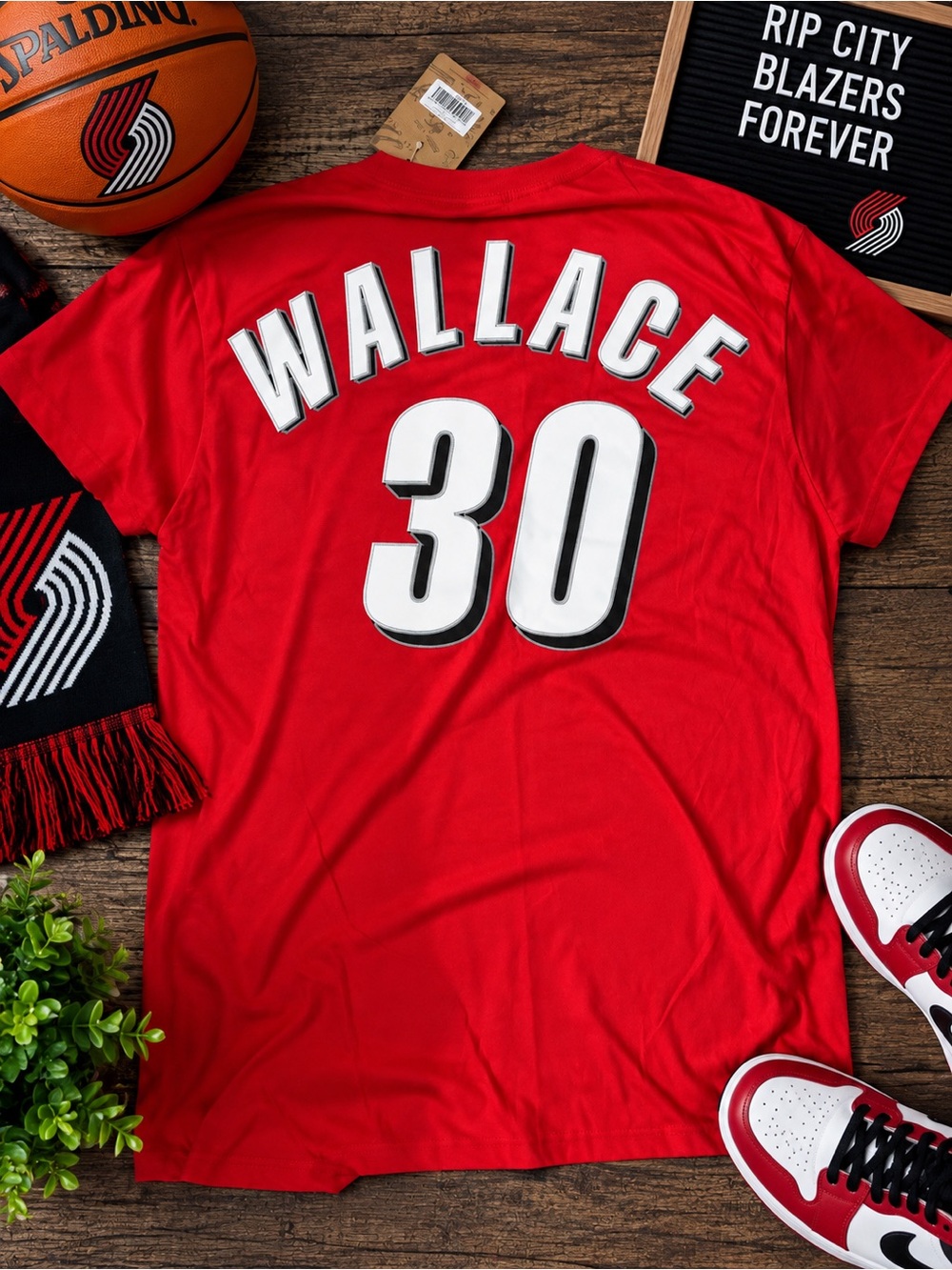 Mitchell & Ness Rasheed Wallace #30 Portland Trail Blazers Tee NWT
